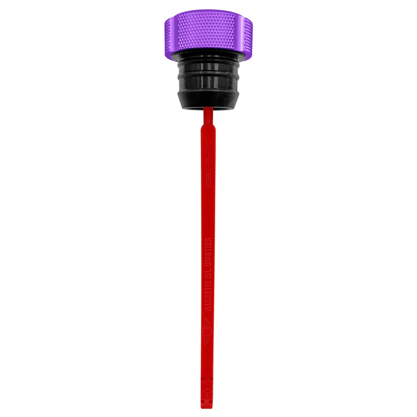 Performance Magnetic Dipstick for Harley-Davidson Dyna (1999-2005) - Knurled Purple