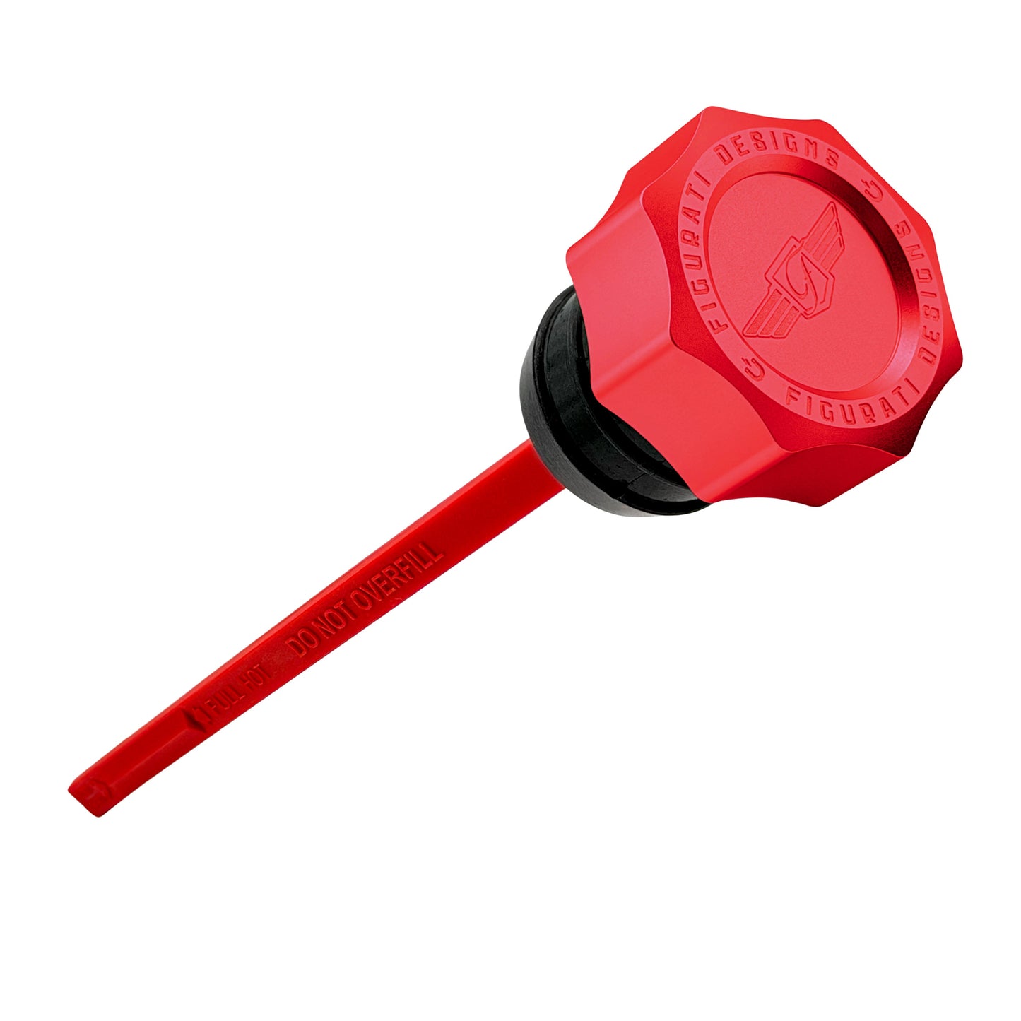 Performance Magnetic Dipstick for Harley-Davidson Dyna (1999-2005) - Curved Red