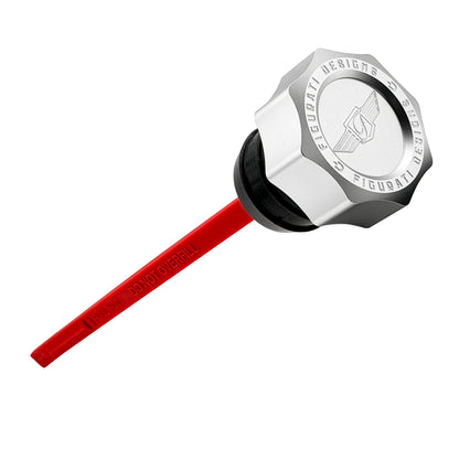 Performance Magnetic Dipstick for Harley-Davidson Dyna (1999-2005) - Curved Silver