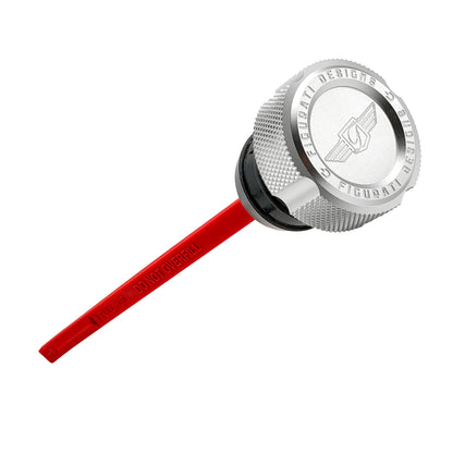 Performance Magnetic Dipstick for Harley-Davidson Dyna (1999-2005) - Knurled Silver