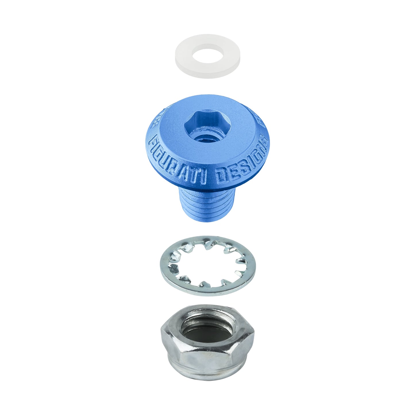 Performance Fender Seat Screw Bushing - Blue