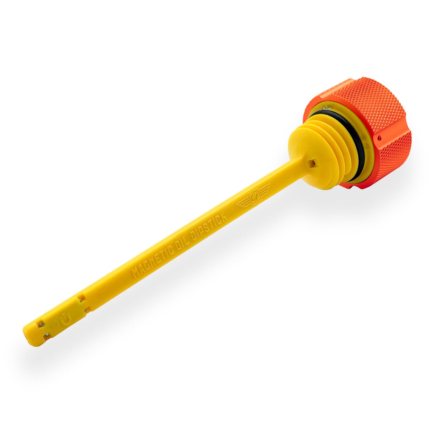 Performance Vented Dipstick for Harley-Davidson Touring M8 - Knurled Orange