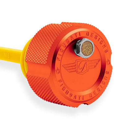 Performance Vented Dipstick for Harley-Davidson Touring M8 - Knurled Orange