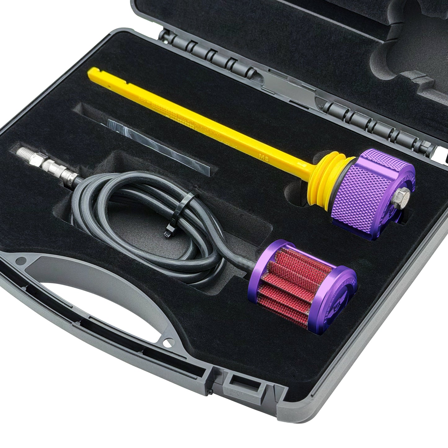 Performance Vented Dipstick for Harley-Davidson Touring M8 - Knurled Purple