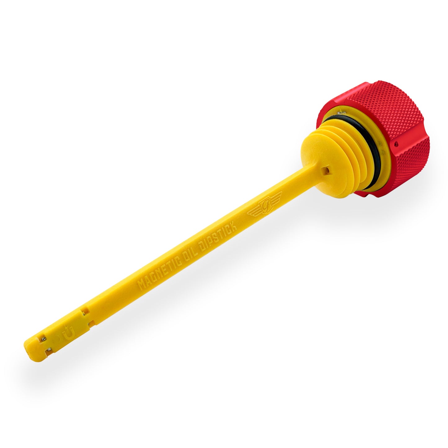 Performance Vented Dipstick for Harley-Davidson Touring M8 - Knurled Red