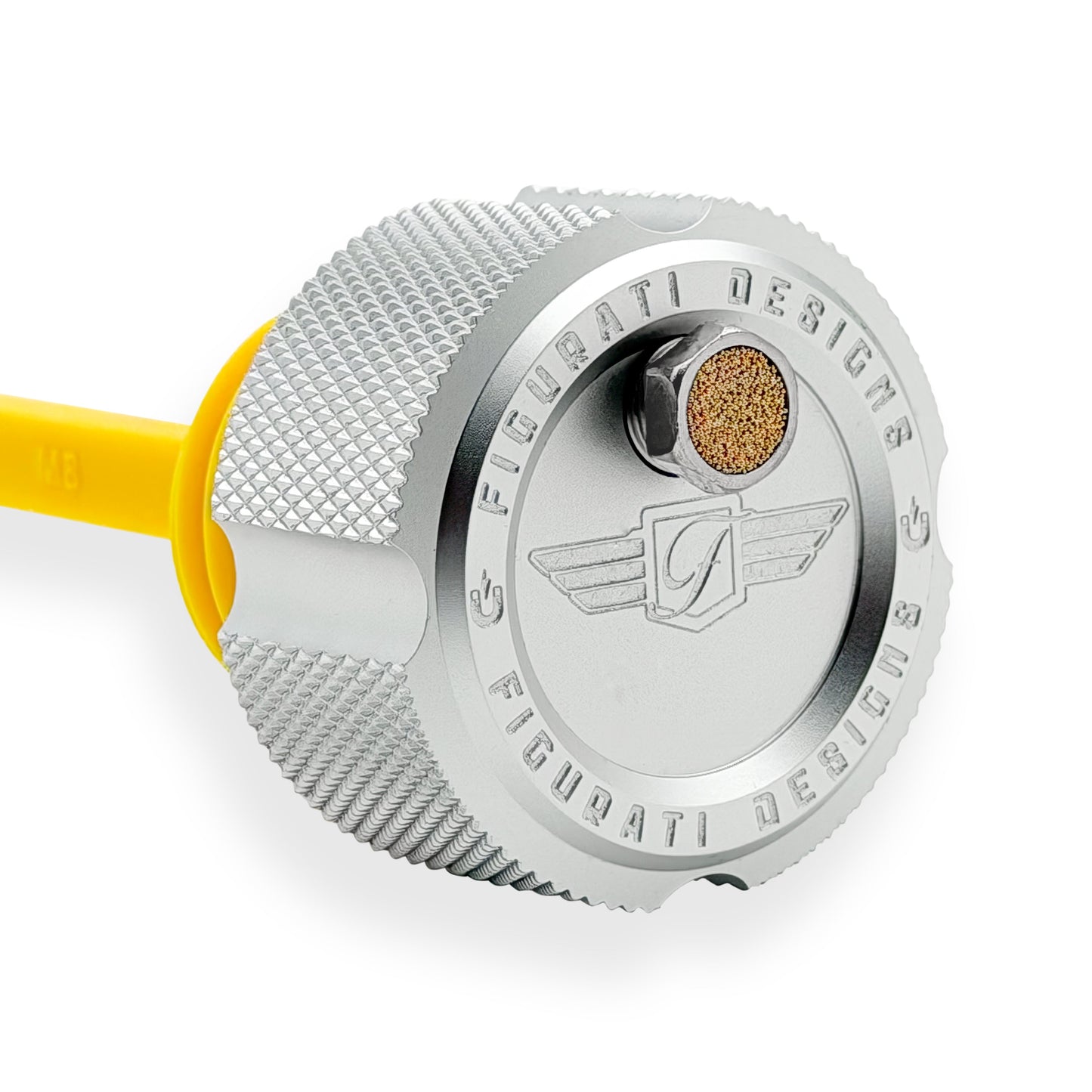 Performance Vented Dipstick for Harley-Davidson Touring M8 - Knurled Silver