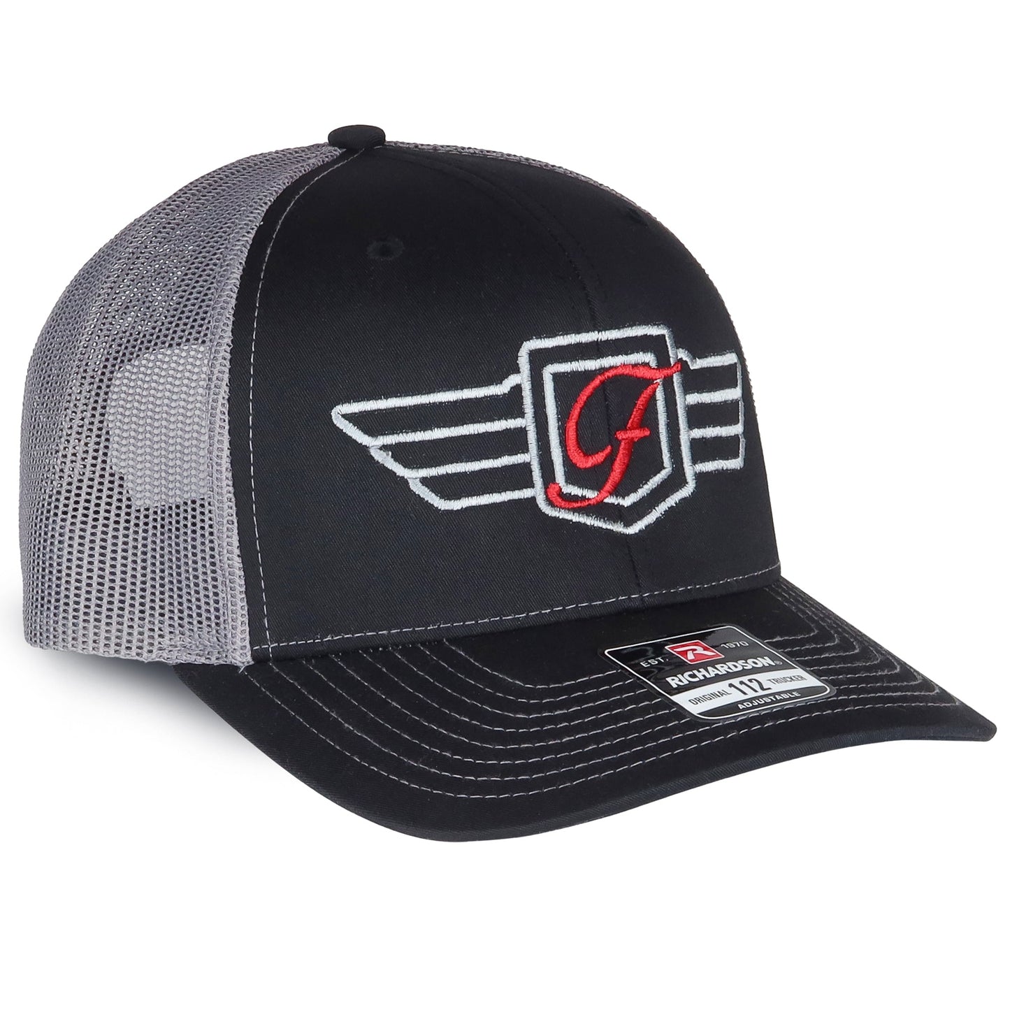 Figurati Designs Performance Trucker Hat - Silver & Red