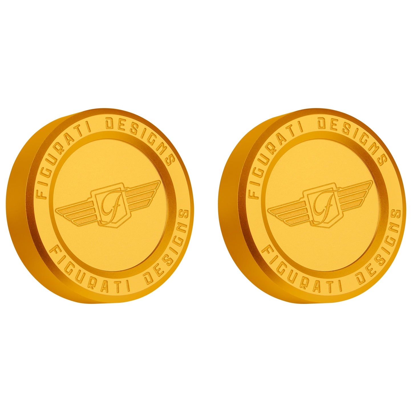 Performance Aluminum Front Axle Nut Covers - Gold