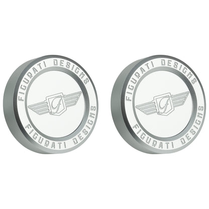 Performance Aluminum Front Axle Nut Covers - Silver