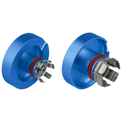 Performance Aluminum Front Axle Nut Covers - Blue