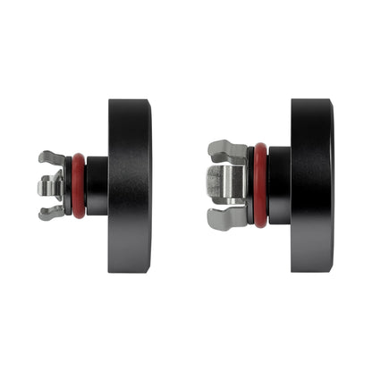 Performance Aluminum Front Axle Nut Covers - Black