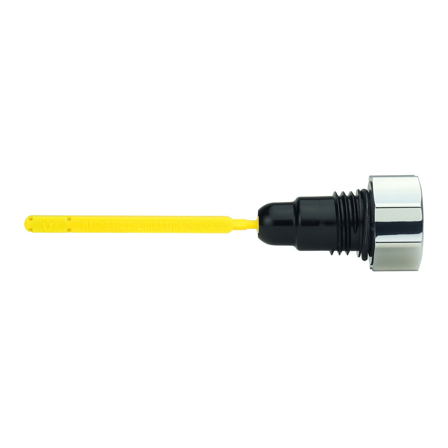 Signature Magnetic Dipstick for Harley-Davidson Touring Twin Cam (2007-2016) - Curved Silver