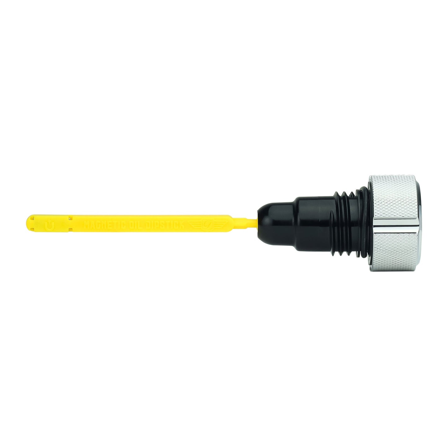 Signature Magnetic Dipstick for Harley-Davidson Touring Twin Cam (2007-2016) - Knurled Silver