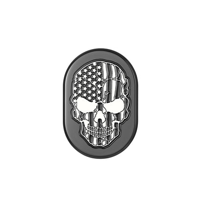 Harley-Davidson Black American Flag Skull Antenna Cover - Left
