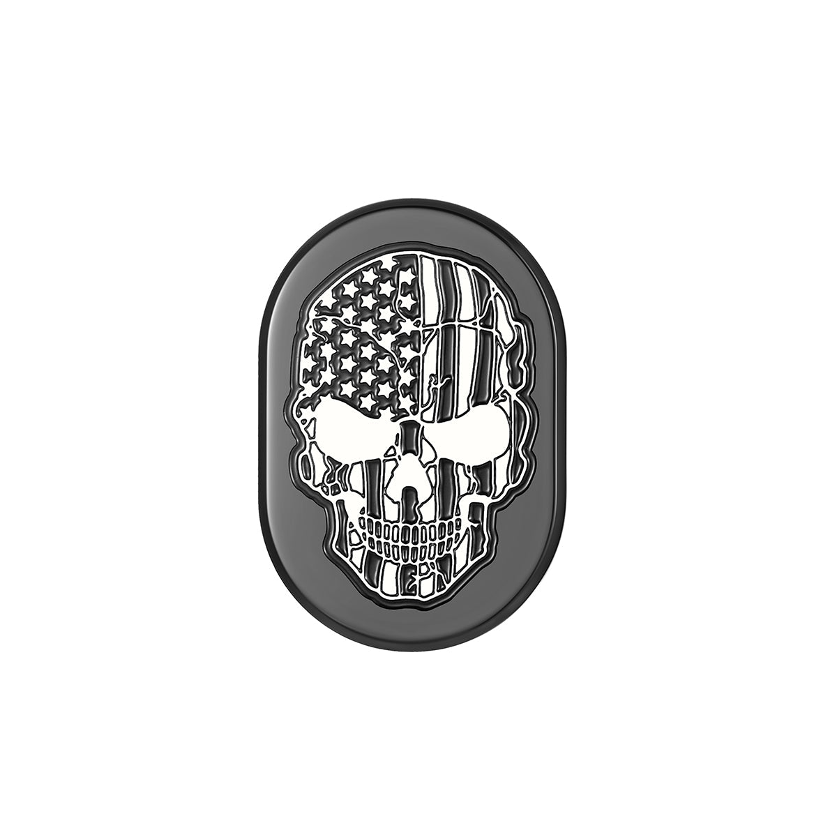 Harley-Davidson Black American Flag Skull Antenna Cover - Right