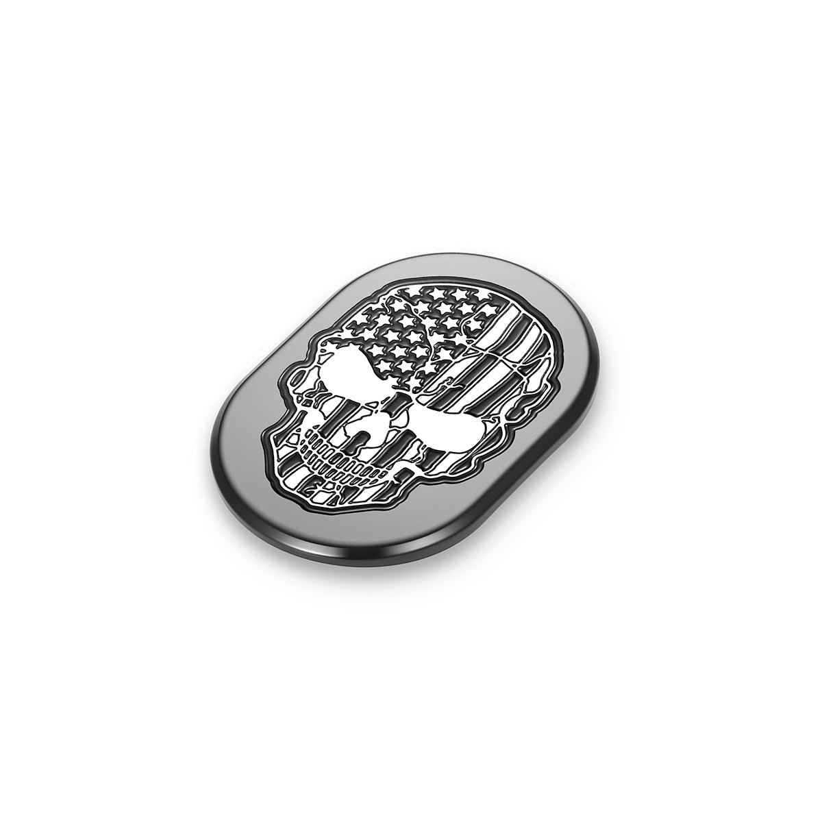 Harley-Davidson Black American Flag Skull Antenna Cover - Left