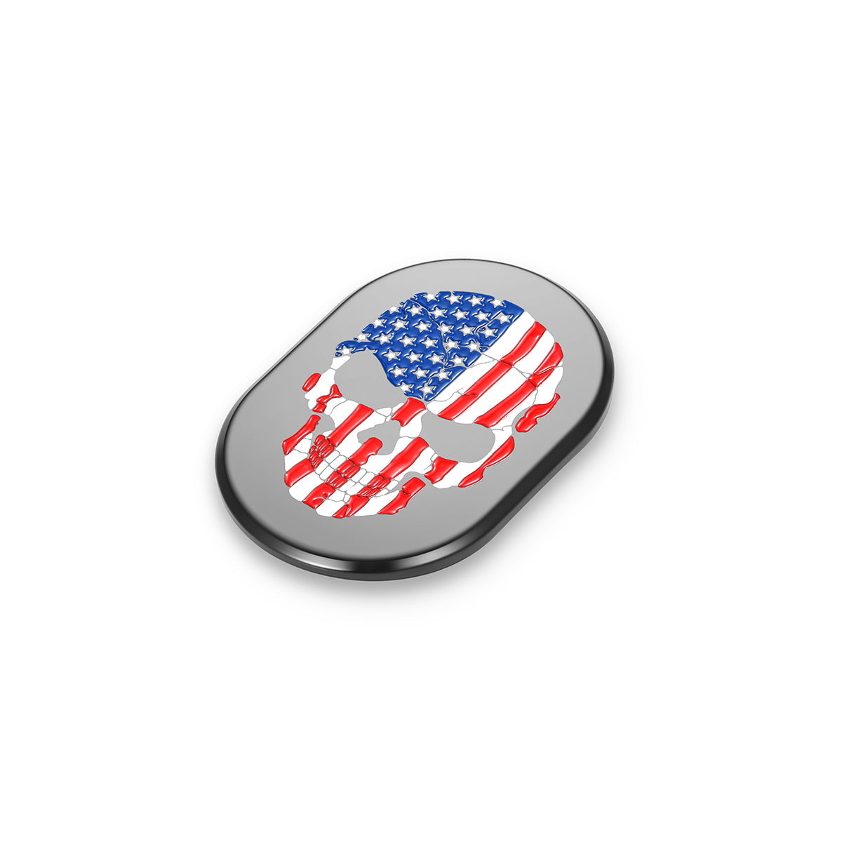Harley-Davidson Black Red White & Blue Skull Antenna Cover - Left