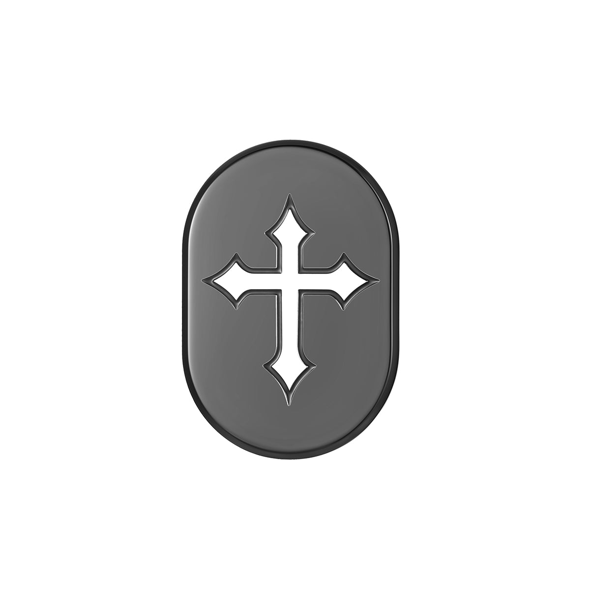 Harley-Davidson Black/Silver Cross Antenna Cover - Left