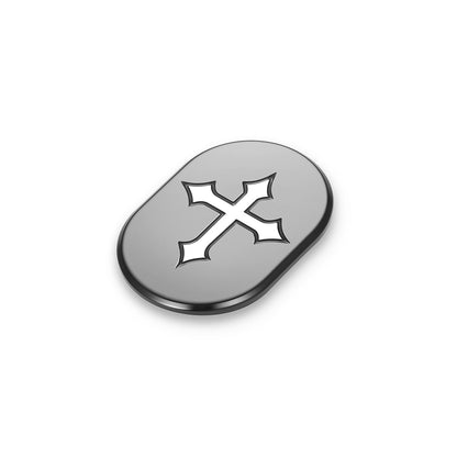 Harley-Davidson Black/Silver Cross Antenna Cover - Left