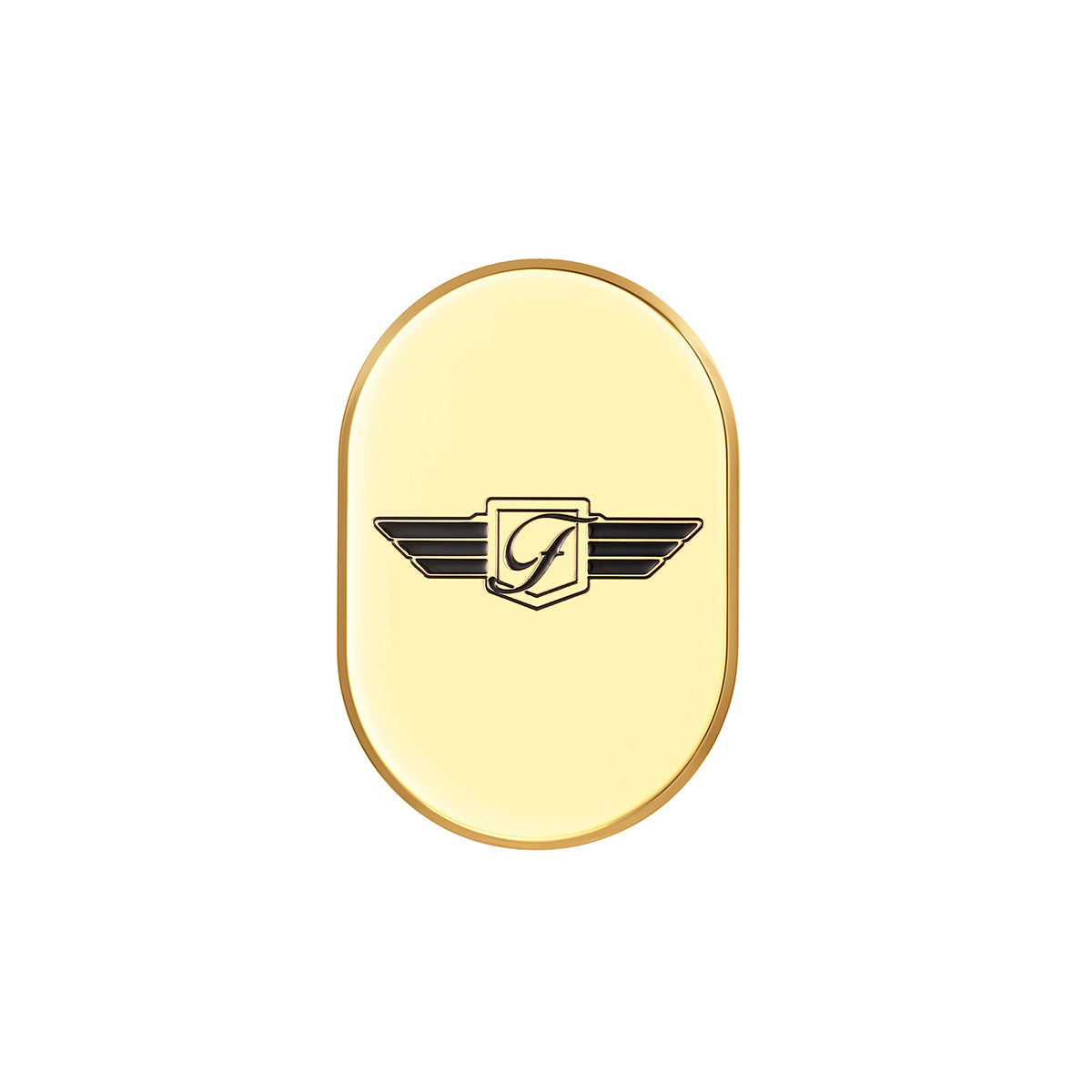 Harley-Davidson Gold FD Logo Blk. Antenna Cover - Left