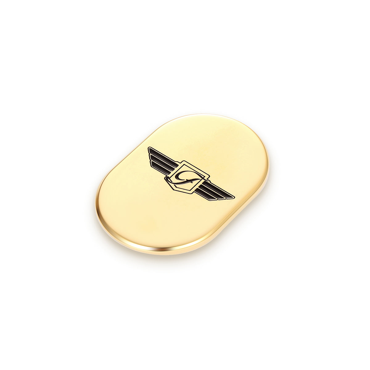 Harley-Davidson Gold FD Logo Blk. Antenna Cover - Left