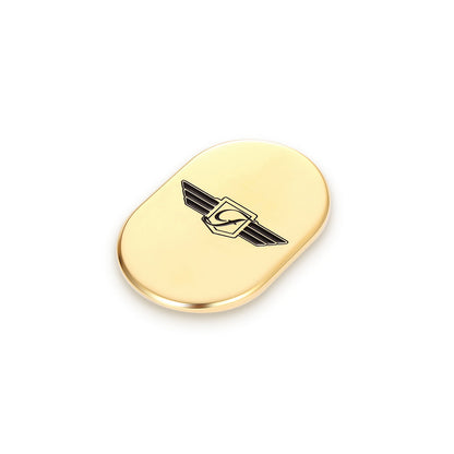 Harley-Davidson Gold FD Logo Blk. Antenna Cover - Left