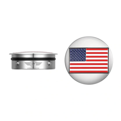 Harley-Davidson Stainless-Steel American Flag Swing Arm Covers - Reversed