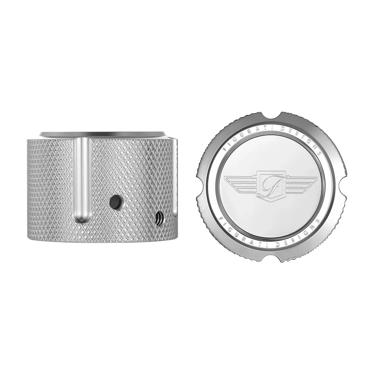 Harley-Davidson Stainless-Steel Front Axle Nut Covers Figurati Designs Logo
