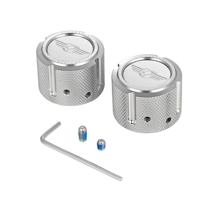 Harley-Davidson Stainless-Steel Front Axle Nut Covers Figurati Designs Logo
