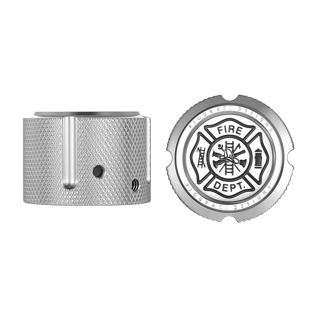 Harley-Davidson Stainless-Steel Front Axle Nut Covers Maltese Cross-FIRE