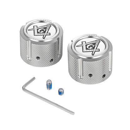 Harley-Davidson Stainless-Steel Front Axle Nut Covers Masonic Emblem