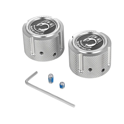 Harley-Davidson Stainless-Steel Front Axle Nut Covers POW MIA