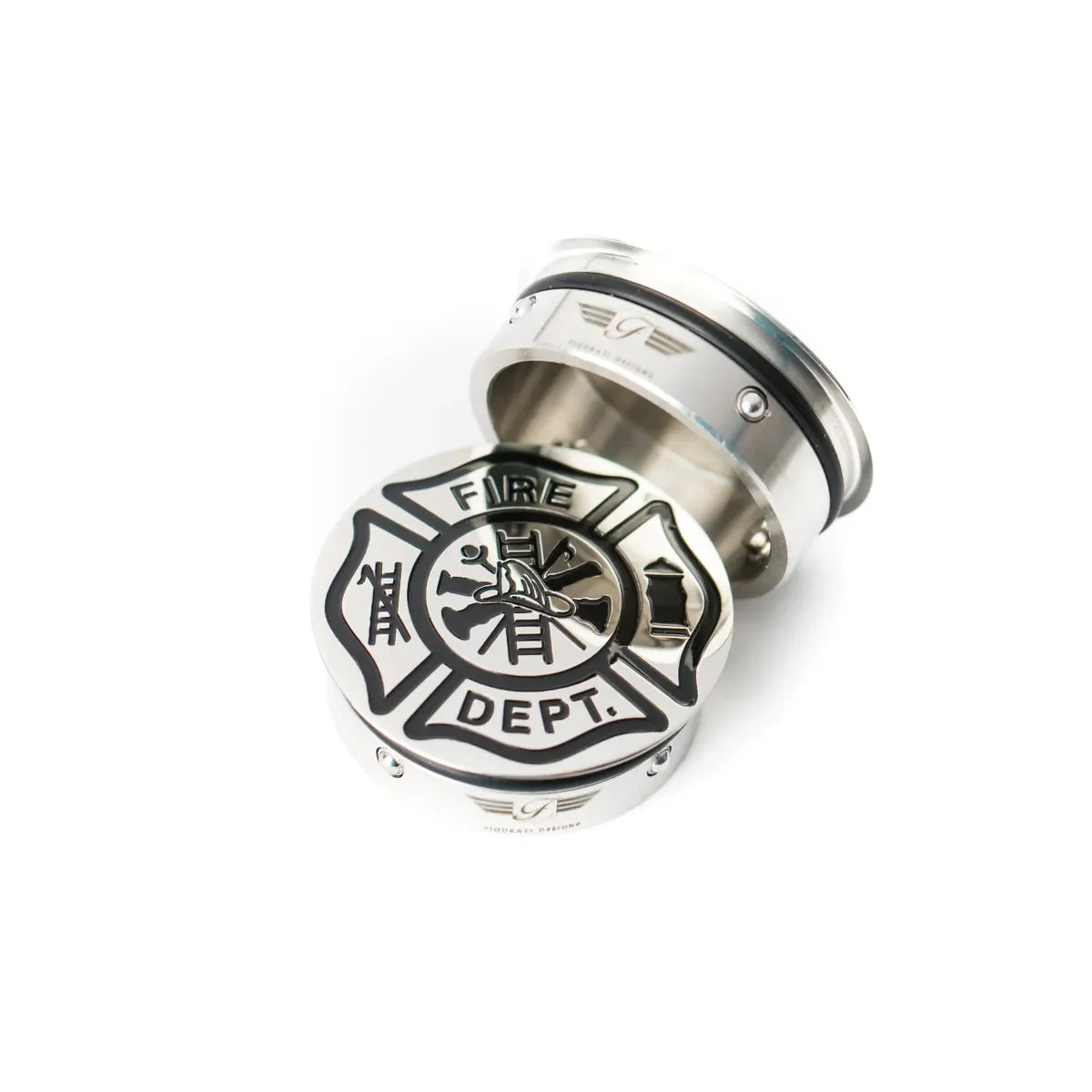 Harley-Davidson Stainless-Steel Swing Arm Covers Maltese Cross - FIRE