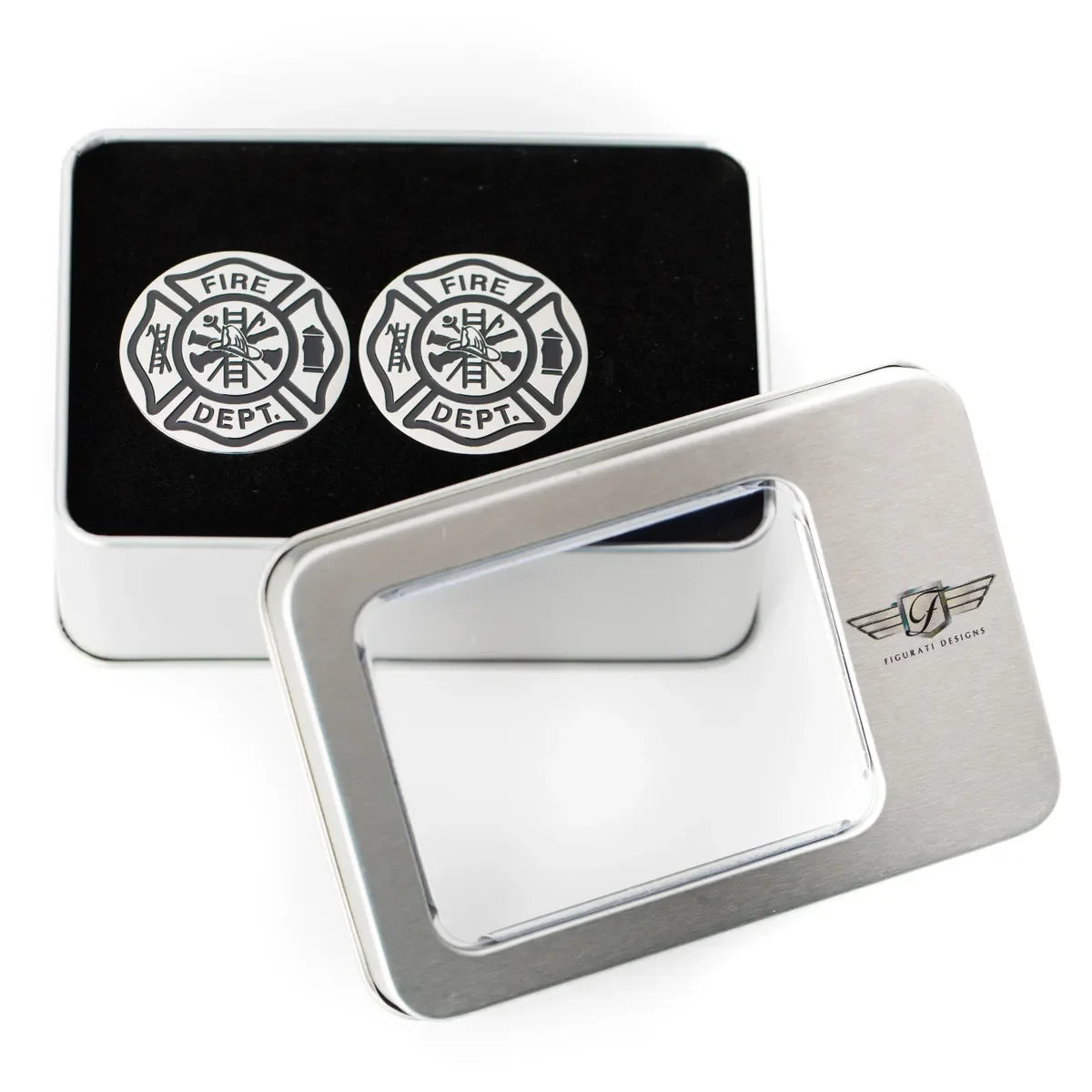 Harley-Davidson Stainless-Steel Swing Arm Covers Maltese Cross - FIRE