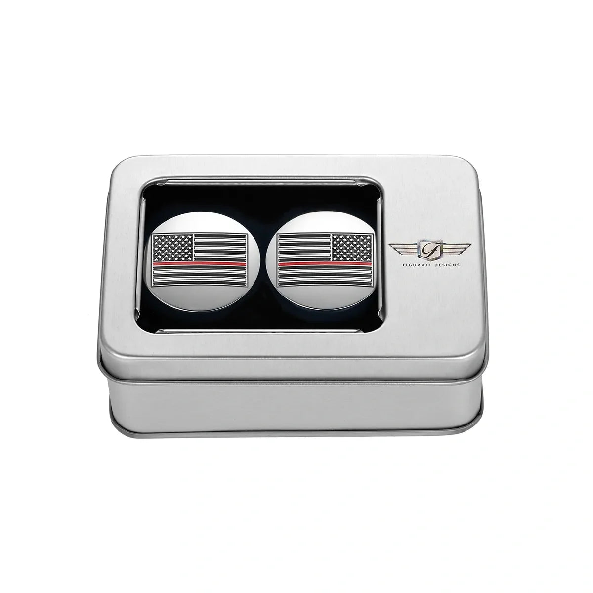Harley-Davidson Stainless-Steel Swing Arm Covers Red Line American Flag