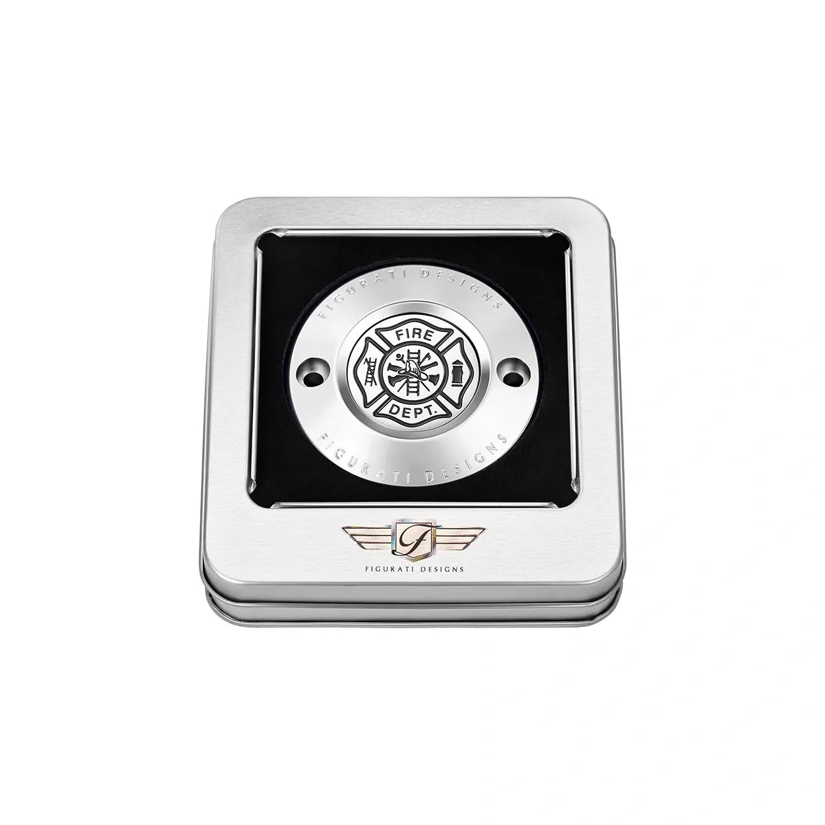 Harley-Davidson Stainless-Steel Maltese Cross - FIRE M8 Timing Cover