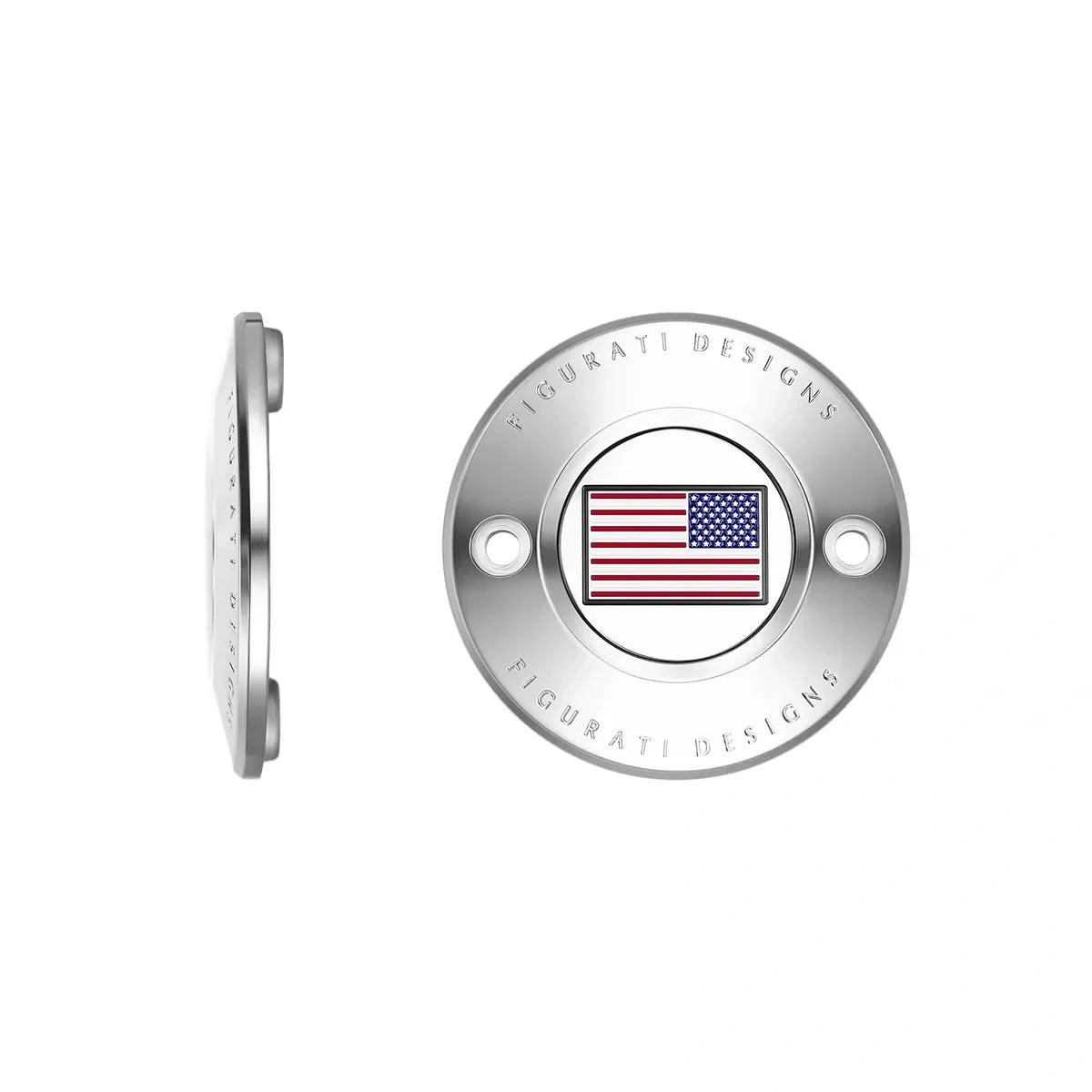 Harley-Davidson Stainless-Steel Red White and Blue American Flag - Reversed M8 Timing Cover