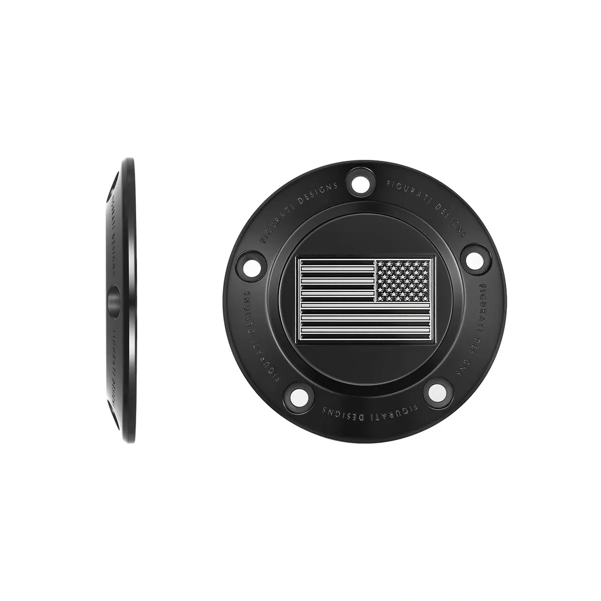 Harley-Davidson Stainless-Steel in Black American Flag - Reversed Twin Cam Timing Cover
