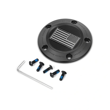Harley-Davidson Stainless-Steel in Black American Flag - Reversed Twin Cam Timing Cover