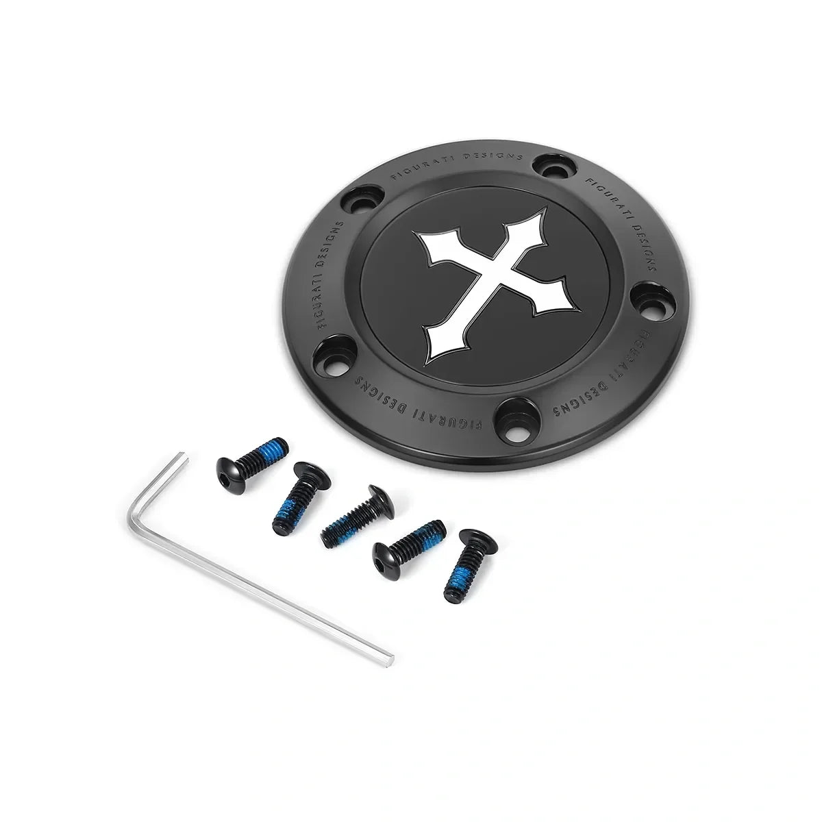 Harley-Davidson Stainless-Steel in Black Cross Twin Cam Timing Cover