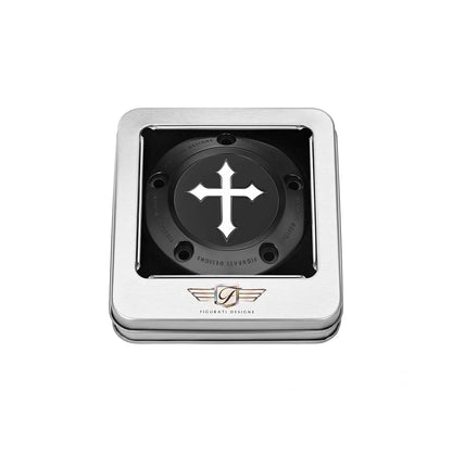Harley-Davidson Stainless-Steel in Black Cross Twin Cam Timing Cover