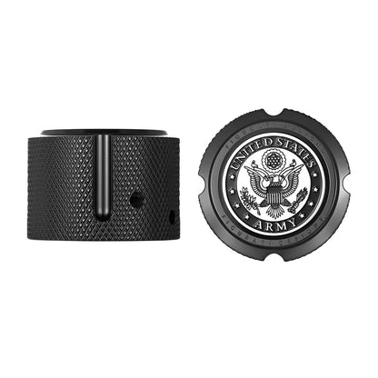 Harley-Davidson Stainless-Steel in Black Front Axle Nut Covers Officially Licensed US Army