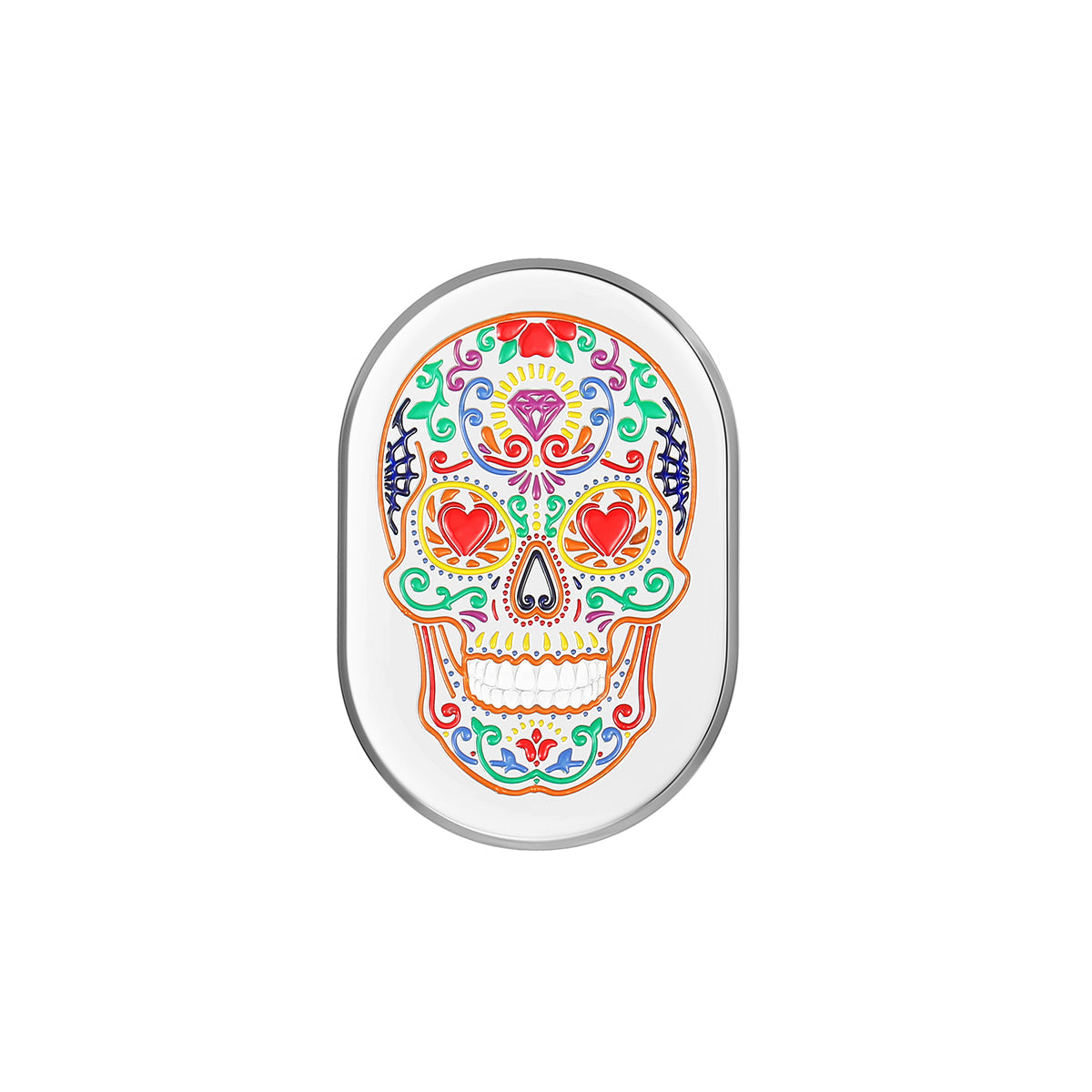 Harley-Davidson Stainless-Steel Antenna Sugar Skull Cover - Left