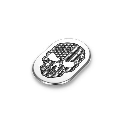Harley-Davidson Stainless-Steel Black American Skull Antenna Cover - Left