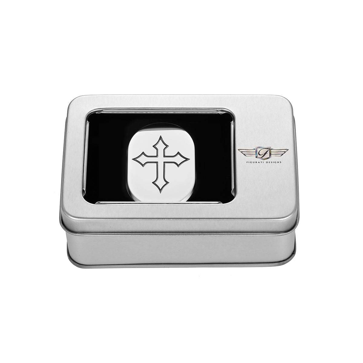 Harley-Davidson Stainless-Steel in Black Cross Antenna Cover - Left