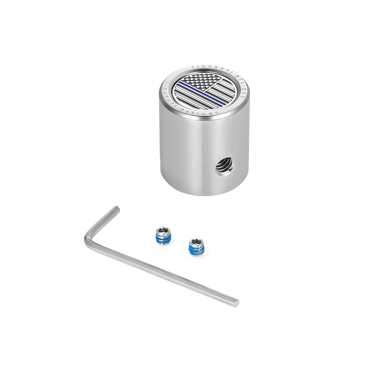 Heel Toe Shifter Cover - Stainless-Steel Blue Line American Flag
