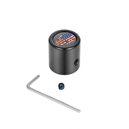 Heel Toe Shifter Cover - Stainless-Steel in Black Red White and Blue American Flag Skull