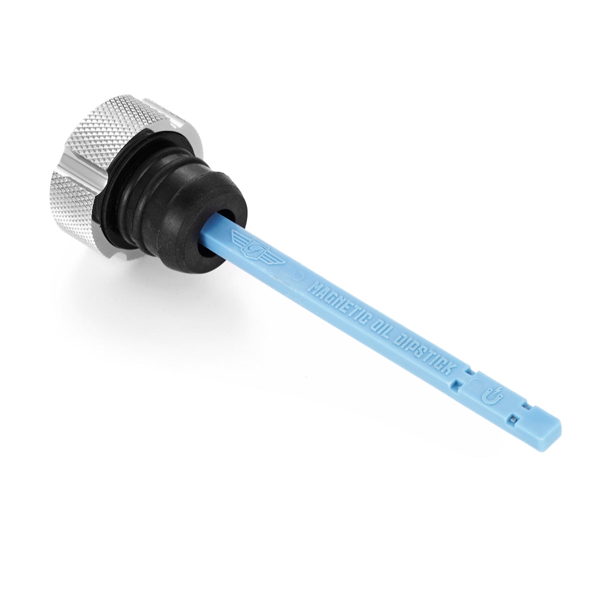 Signature Magnetic Dipstick for Harley-Davidson FXR (1982-1994) - Knurled Silver