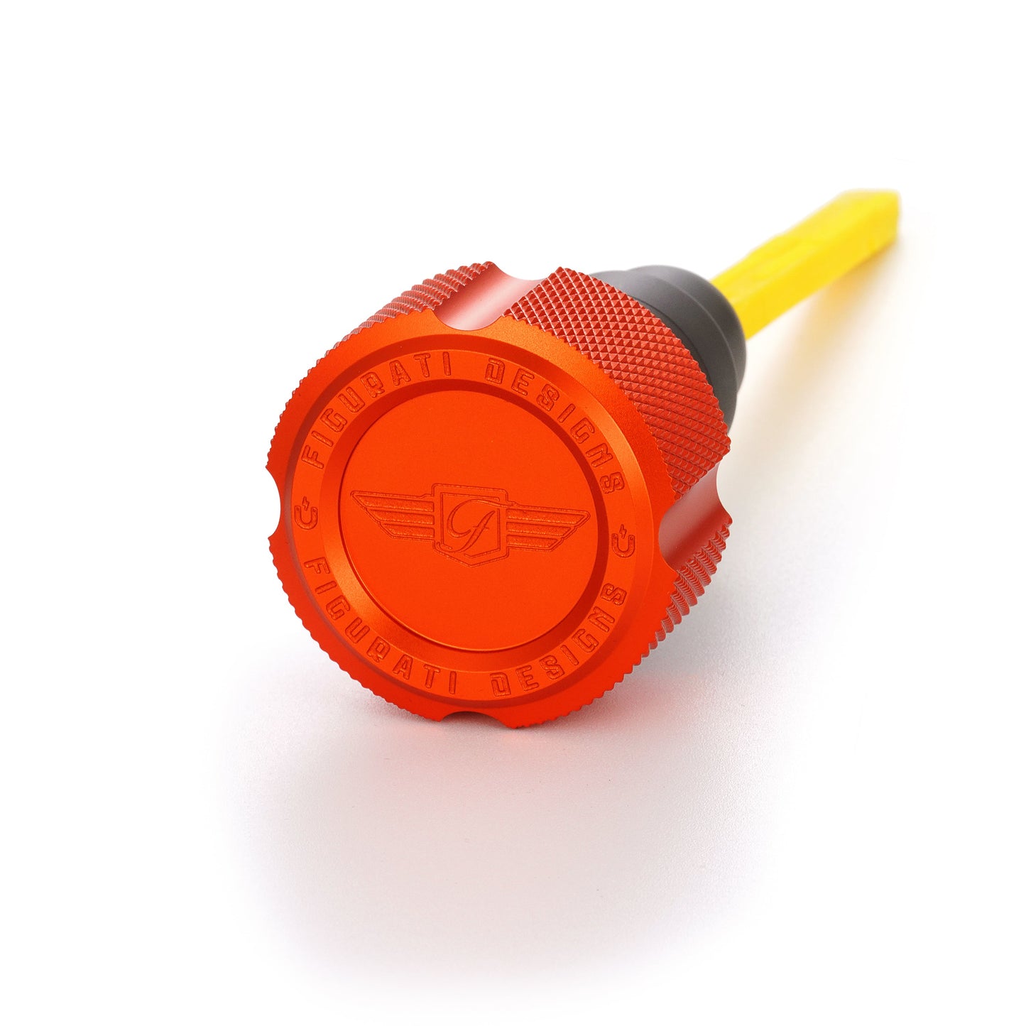 Performance Dipstick for Harley-Davidson Touring Twin Cam (2007-2016) - Knurled Orange