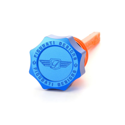 Performance Magnetic Dipstick for Harley-Davidson M8 Softail - Curved Blue